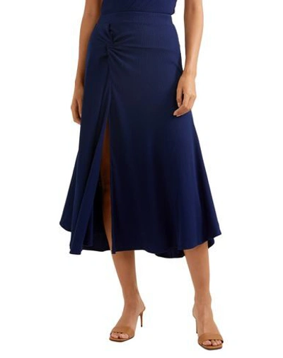 Shop Maggie Marilyn Midi Skirts In Dark Blue