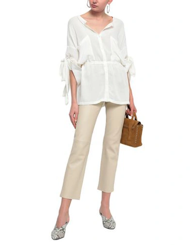 Shop Iro.jeans Solid Color Shirts & Blouses In White
