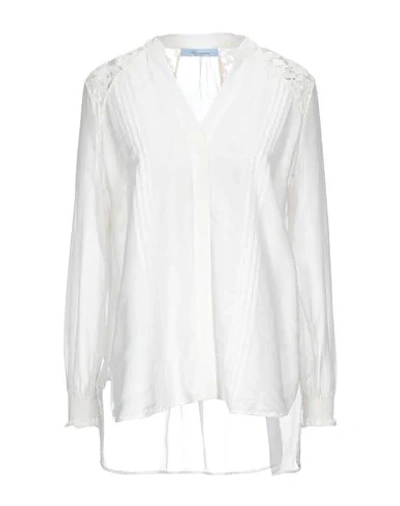 Shop Blumarine Shirts In White