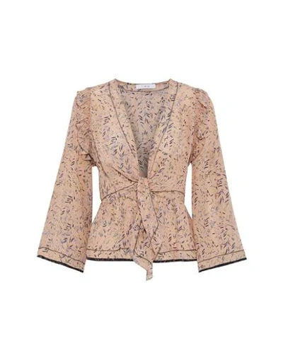 Shop Iro Patterned Shirts & Blouses In Sand
