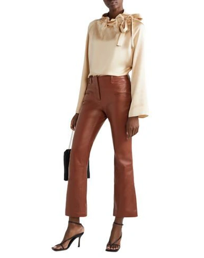 Shop Rosetta Getty Blouses In Beige