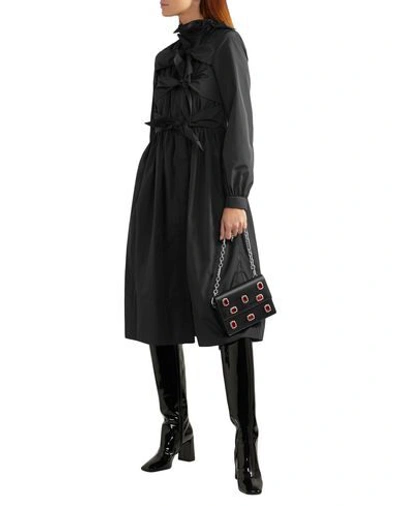 Shop Molly Goddard Woman Overcoat & Trench Coat Black Size 4 Polyester