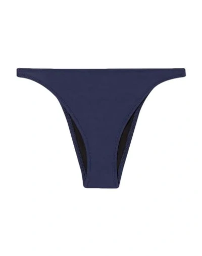 Shop Solid & Striped Bikini Bottoms In Dark Blue