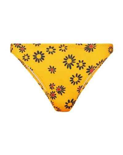 Shop Solid & Striped Bikini Bottoms In Yellow
