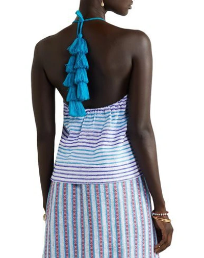 Shop Jaline Woman Cover-up Azure Size M Cotton In Blue