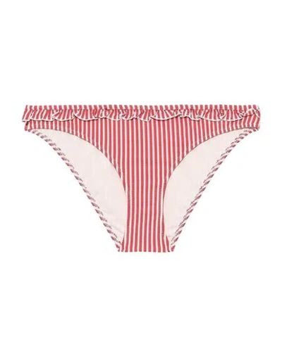 Shop Solid & Striped Bikini Bottoms In Red