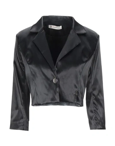 Shop Mangano Suit Jackets In Black