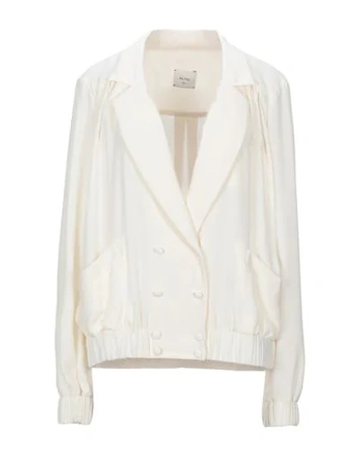 Shop Alysi Suit Jackets In Ivory