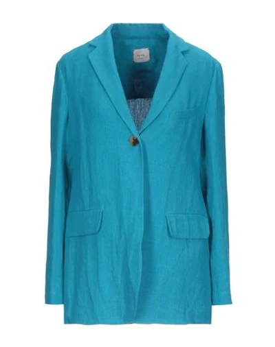 Shop Alysi Suit Jackets In Azure