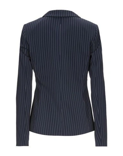 Shop Liu •jo Woman Suit Jacket Midnight Blue Size 6 Viscose, Elastane, Polyester, Polyamide