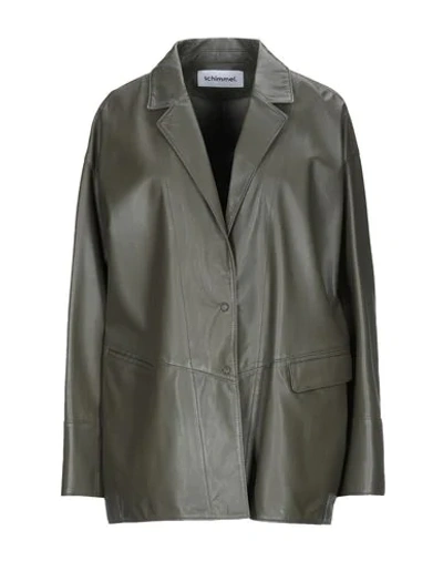 Shop Sylvie Schimmel Suit Jackets In Military Green