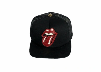 Pre-owned Chrome Hearts X Rolling Stones Leather Patch Trucker Hat
