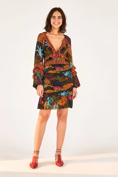 Shop Farm Rio Jungle Pop Mini Dress In Multi