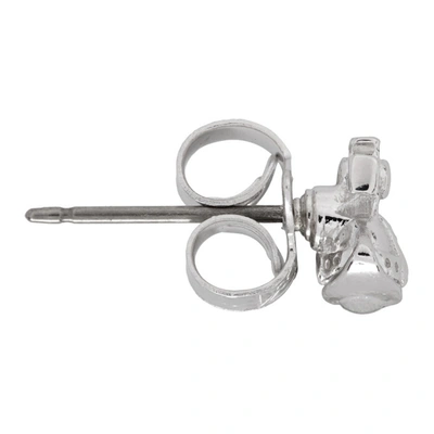 Shop Vivienne Westwood Silver Lorelei Single Stud Earring In Rhodium