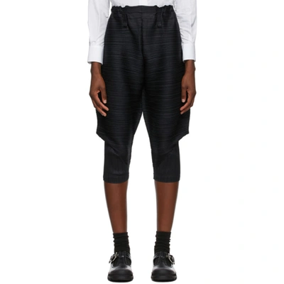 Shop Issey Miyake Pleats Please  Black Thicker Bounce Trousers In 15 Black