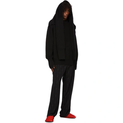 Shop Balenciaga Black Wool Double Fit Sweater In 1000black