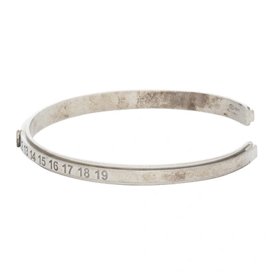 Shop Maison Margiela Silver Buratto Bangle Bracelet In 969 Silver