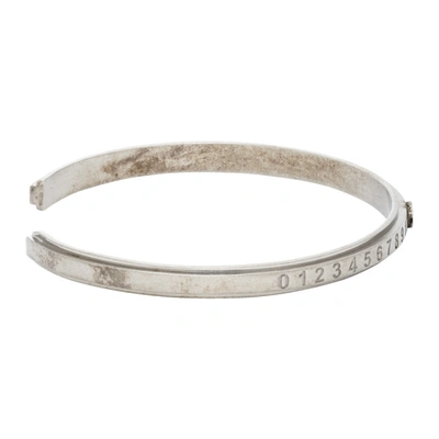 Shop Maison Margiela Silver Buratto Bangle Bracelet In 969 Silver