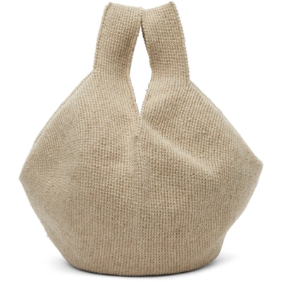 Shop Lauren Manoogian Beige Poof Tote In Sisal Sisal