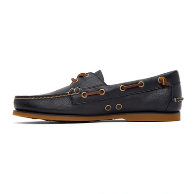 Shop Polo Ralph Lauren Navy Merton Boat Shoe Loafers