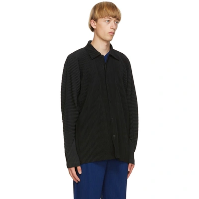 Shop Issey Miyake Homme Plisse  Black Mc June Shirt In 15 Black