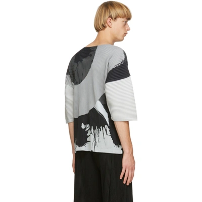 Shop Issey Miyake Homme Plisse  Grey Big Brush T-shirt In 87 Graycirc