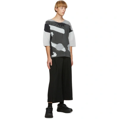 Shop Issey Miyake Homme Plisse  Grey Big Brush T-shirt In 87 Graycirc