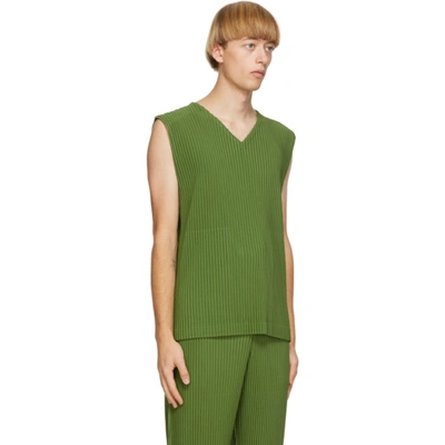 HOMME PLISSE ISSEY MIYAKE 绿色 COLORFUL PLEATS 背心