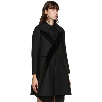 Shop Comme Des Garçons Comme Des Garçons Comme Des Garcons Comme Des Garcons Black Velvet Cross Coat In 1 Black