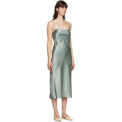 Shop Le Kasha Green Silk Hotan Mid-length Dress In Light Green