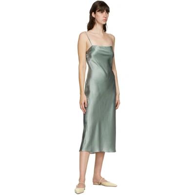 Shop Le Kasha Green Silk Hotan Mid-length Dress In Light Green