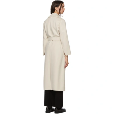 Shop Max Mara Off-white Wool Poldo Wrap Coat In 087 White