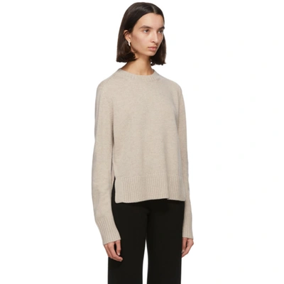 Shop Max Mara S  Taupe Knit Cashmere Getti Sweater In 002 Turtled