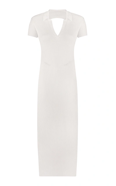 Shop Anna October Peli Backless Knit Midi Dress In White