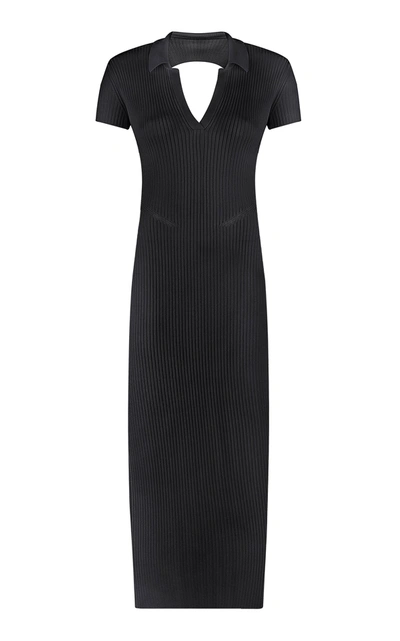 Shop Anna October Peli Backless Knit Midi Dress In Black