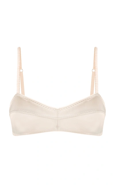 Shop Anna October Cloud Satin Bralette In White