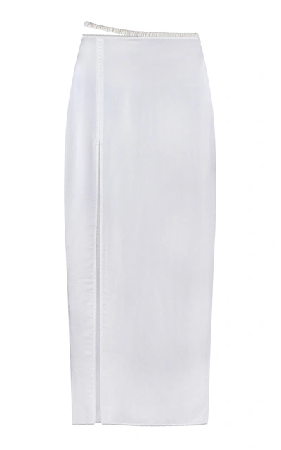 Shop Anna October Women's Arina Satin Midi Skirt In White,black