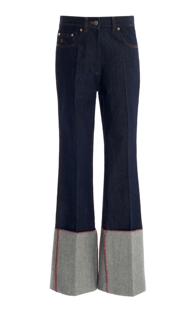Shop Victoria Beckham Women's Vintage-inspired Straight-leg Jeans In Medium Wash