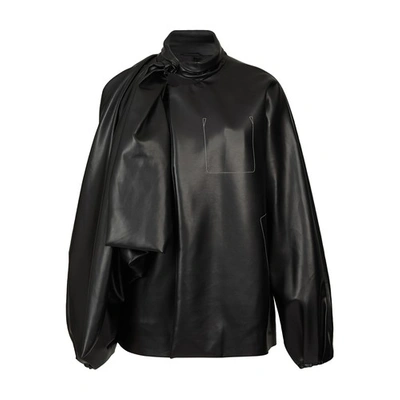 Shop Maison Margiela Faux Leather Jacket In Black