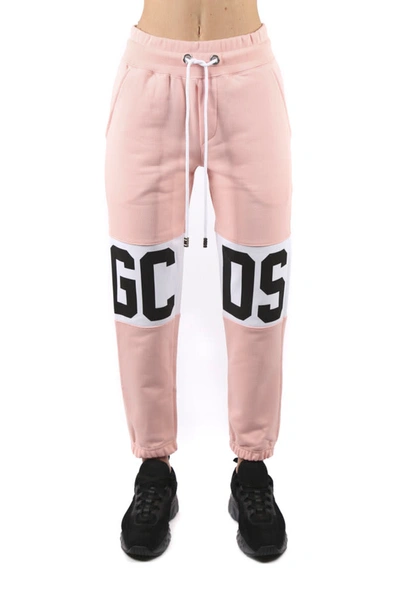 Shop Gcds Pink Logo Bands Jumpsuit Pants
