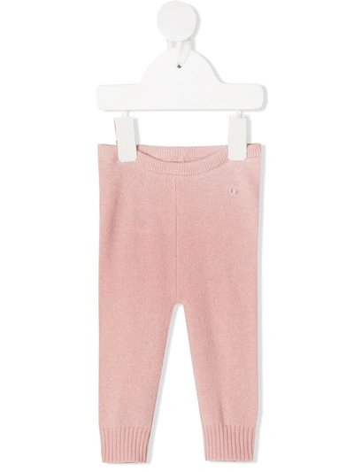 Shop Bonpoint Knitted Cashmere Trousers In Pink