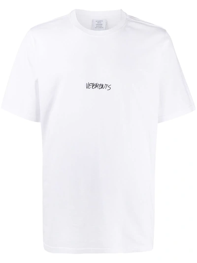 Shop Vetements Logo Print T-shirt In White