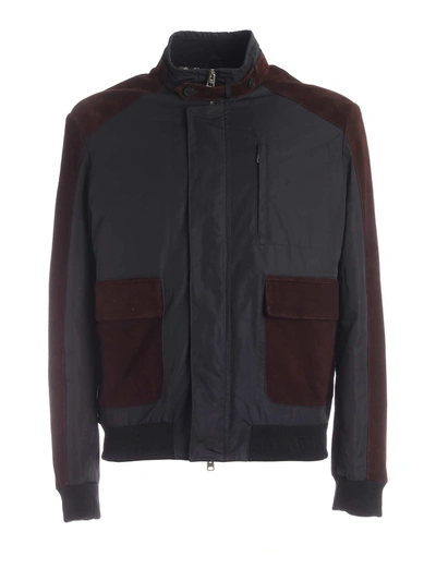 Shop Etro Contrasting Details Bomber Jacket In Black