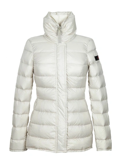 Shop Peuterey Flagstaff Down Jacket In Ice-colored Nylon In Beige