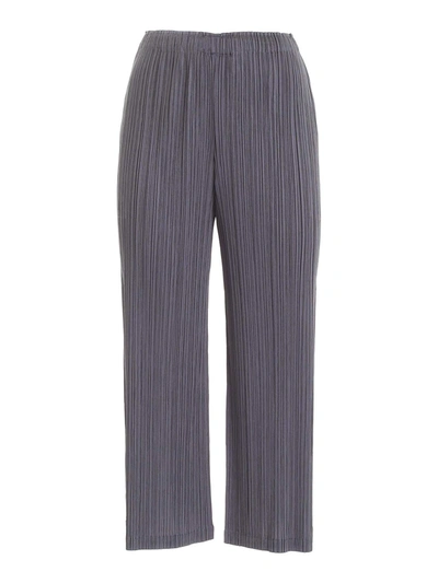 Shop Issey Miyake Stone Gradation Crop Pants In Grey