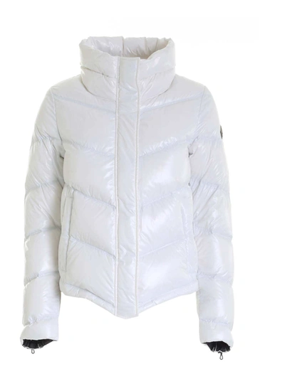 Shop Colmar Originals Glossy Pointed Bottom Down Jacket In White