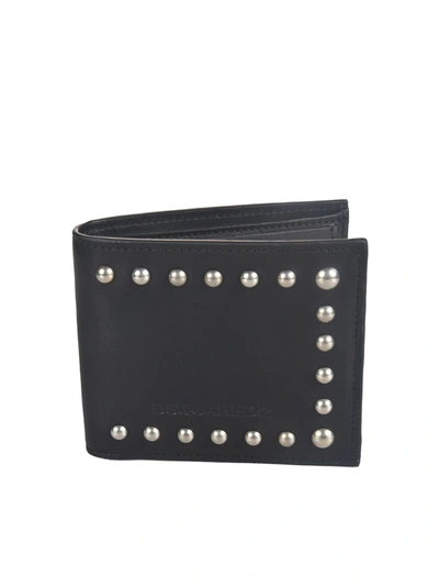 Shop Dsquared2 Wallet With Studs In Black