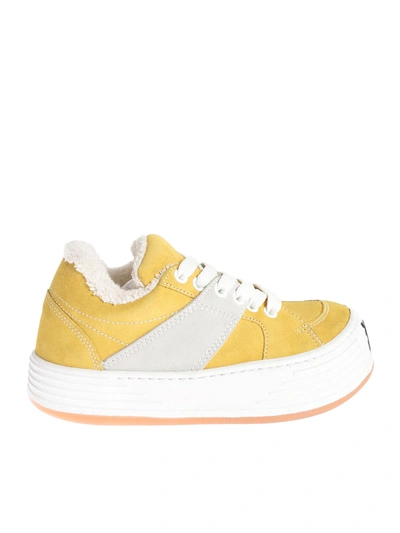 Shop Palm Angels Low Top Sneakers In Yellow