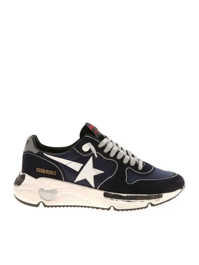 Shop Golden Goose Running Sole Sneakers In Shades Of Blue