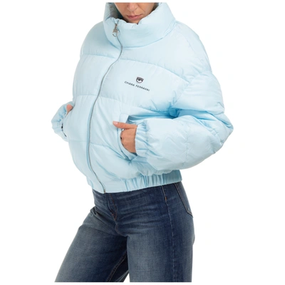Shop Chiara Ferragni Women's Outerwear Jacket Blouson In Light Blue